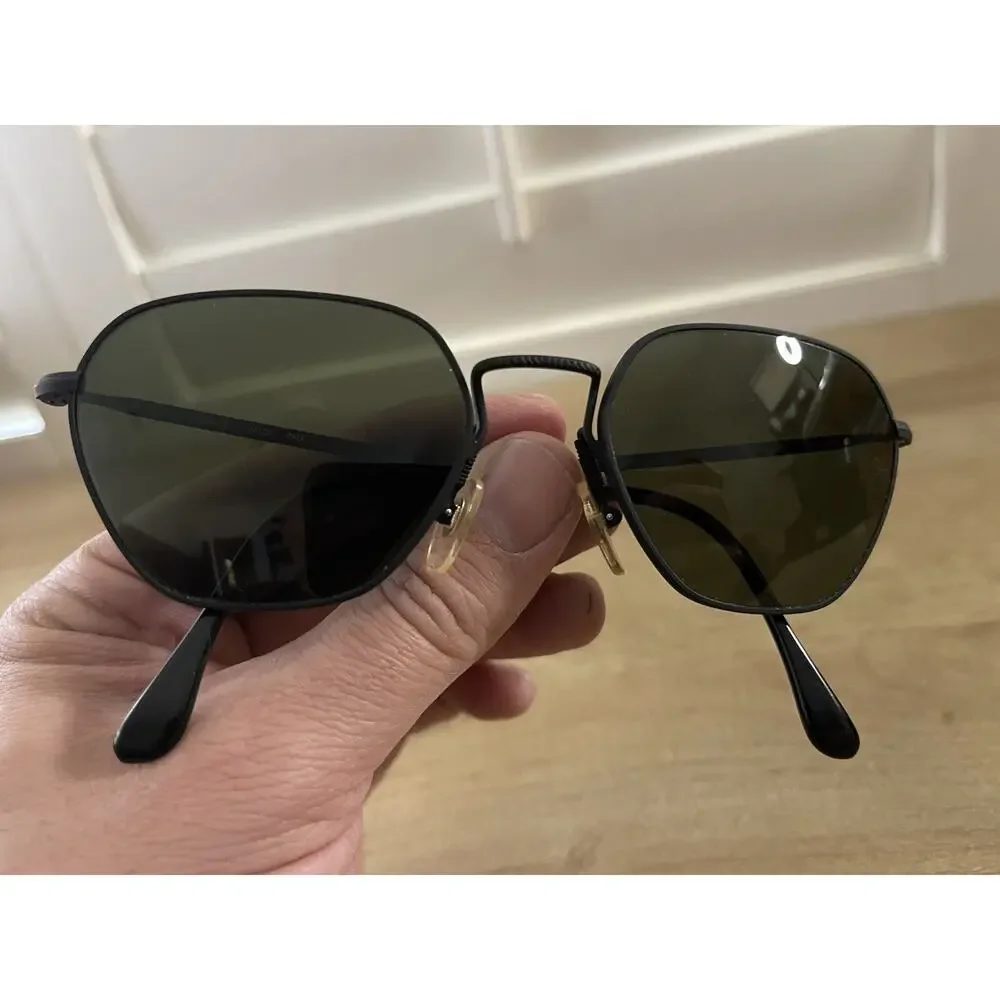 Authentic VTG Giorgio Armani 619 706 Large 140 with 100% UV Green Lenses 90s EUC